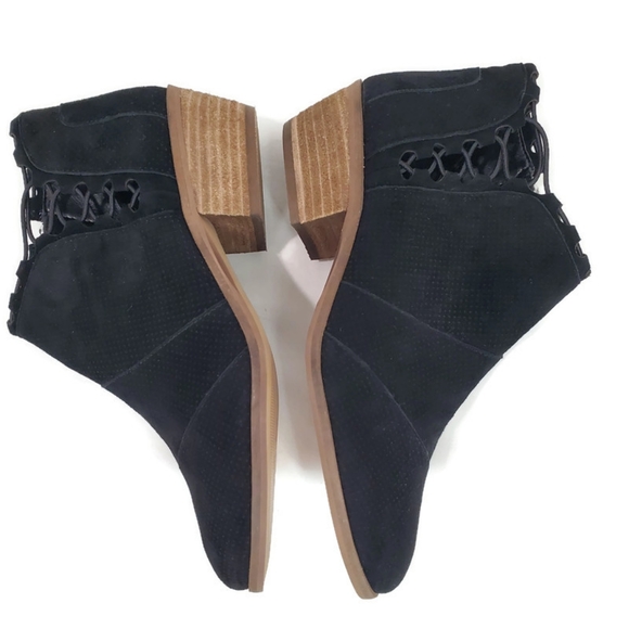 Vince Camuto Womens Pandormia Black Suede  Exposed Ankle Boots Size 8.5 - Picture 5 of 11